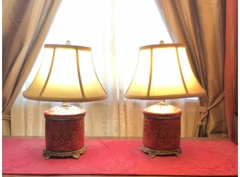 Pair Of Chinoiserie Lamps
