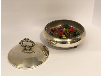 Silver Covered Candy Dish
