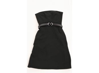Ralph Lauren Black Label Strapless Dress With Art Deco Diamond Studded Belt Size 2