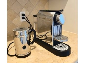 Nespresso Espresso Maker With Milk Frothing Machine For Cappuccino