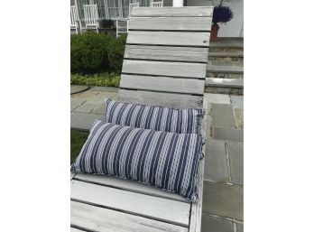 Pair Of Navy Striped Pillows