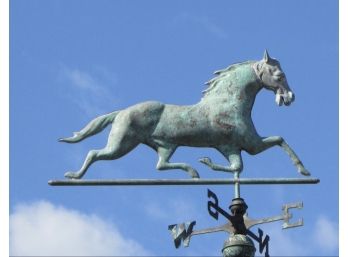 Absolutely Stunning Large Copper Horse Weathervane