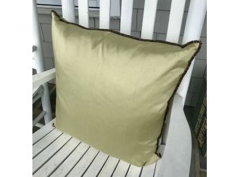 Green Pillow With Brown Beads