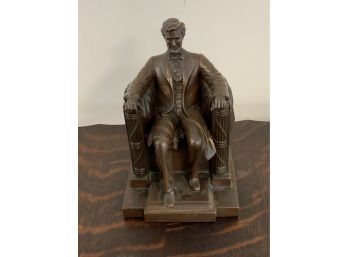 Antique Bronze Abraham Lincoln Bookend