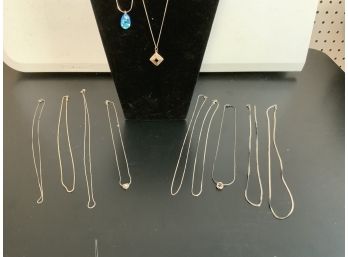 11 Sterling Necklaces