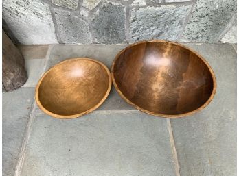 2 Vintage Wood Bowls