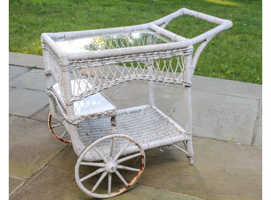 Vintage Wicker Tea Cart (Restoration Project)