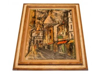Signed ASTI Oil On Board Framed Painting