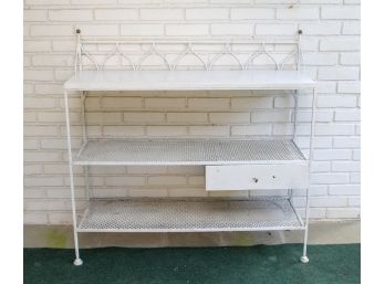 Metal Three Shelf Outdoor Cabinet