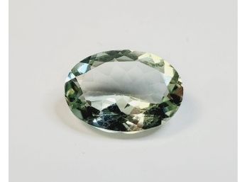 1.5 Carat ---8x6mm Oval Cut Prasiolite (Green Amethyst)  Loose Gemstone