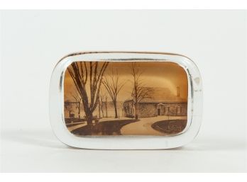 Paperweight With Vintage Photograph Of Washington's Headquarters Newburgh, NY