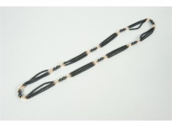 Multi-Strand Patterned Beaded Necklace