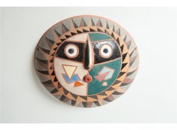 Signed American Southwest/Mexican Mask Plate