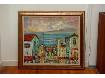 Signed Painting Of Valparaiso, Chile