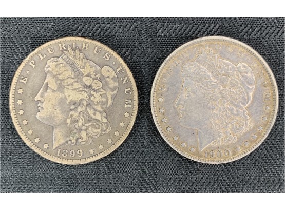 Lot Of 2 Morgan Silver Dollars 1899-O & 1900-O