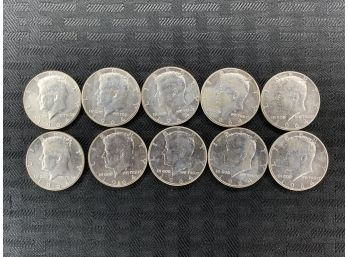 Lot Of (10) 1964 Kennedy 90% Silver Half Dollars Uncirculated