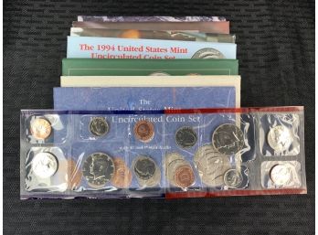 Lot Of (7) U.S. Mint Uncirculated Sets 1991-1997