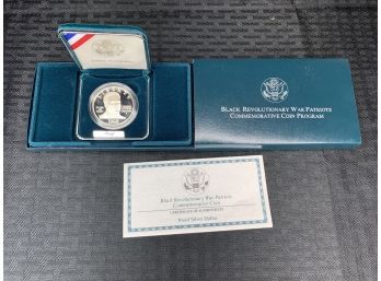 U.S. Mint 1998 Black Revolutionary War Patriots Proof Silver Dollar