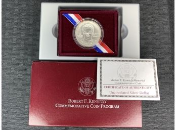 U.S. Mint 1998 Robert Kennedy Uncirculated Silver Dollar