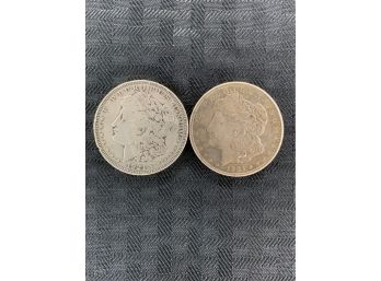 Lot Of 2 Morgan Silver Dollars 1921 & 1921-S