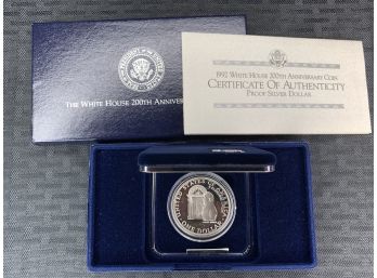 U.S. Mint 1992 White House 200th Anniversary Proof Silver Dollar 90% Silver