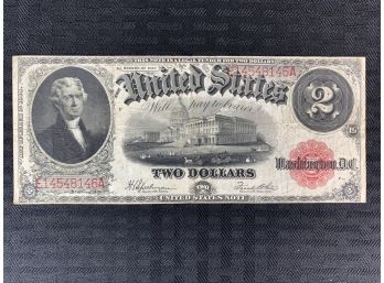 Series Of 1917 United States Legal Tender Large Size Currency Two Dollar Bill