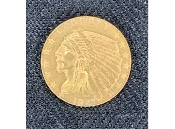 U.S. 1927 2 1/2 Dollar Indian Head Gold Coin Quarter Eagle
