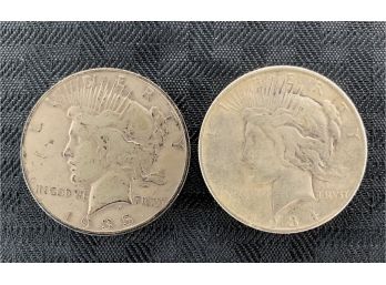 Lot Of 2 Peace Silver Dollars 1934 & 1935-S