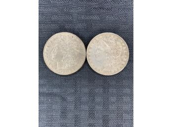 Lot Of (2) Morgan Silver Dollars 1889 & 1889-O