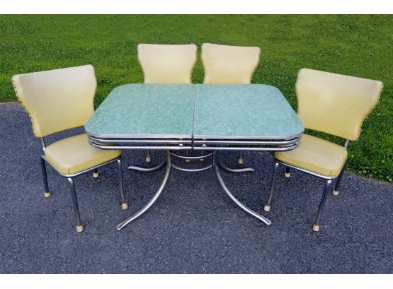 1950's Formica And Leatherette Dining Set