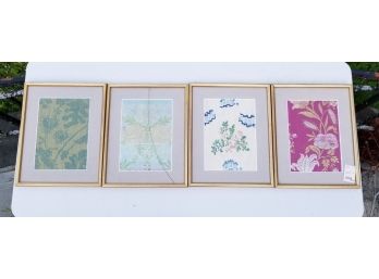 Set Of Four Decorative Framed Tapestries - NEW With Tag.