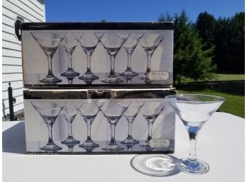 12 NEW In Box Hotel Collection Martini Glasses