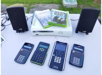 Xbox 360, Calculators, Speakers And Games