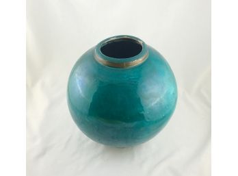 Gorgeous LARGE Green Moroccan Tamegrout Pottery Jug