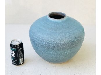 LARGE Blue Studio Pottery Vessel Signed Dewitt