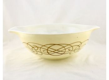 Vintage Pyrex Chip Or Mixing Bowl - Golden Scroll