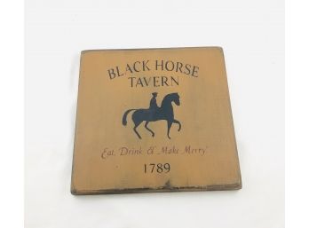 Vintage Black Horse Tavern Sign