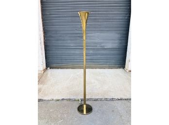 Mid Century Modern Laurel Brass Torchiere Floor Lamp