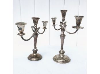 Pair Of Weighted Sterling Candelabras By CD Peacock & Frank Whiting
