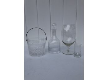 Set Of Crystal And Glass Barware