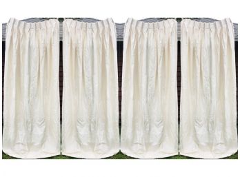 Custom Silk Taffeta Draperies - 4 Panels 42x102