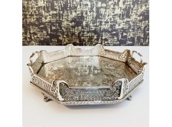 Fine Silverplate Footed Tray