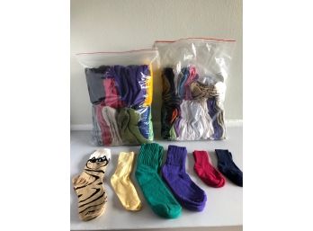 Colorful Socks, Adults, Kids And Toddler Size, Never Used