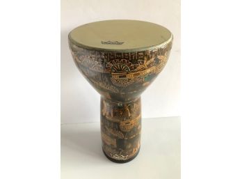 Remo Doumbek Hand Drum With Egyptian Design