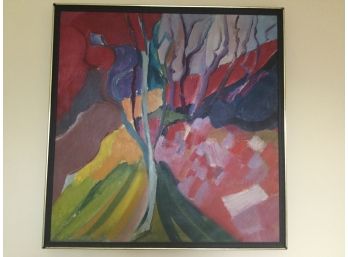 Attributed To Timothy Leary, Circa 1960s Vintage Original Oil Painting, Unsigned (See Description)