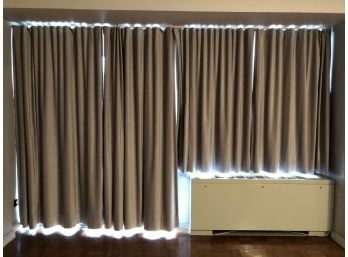 Gray Black Out Window Curtains With Hardware