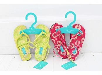Two Pair New Calypso Kids Flip Flops - Size L  Retail $7.99