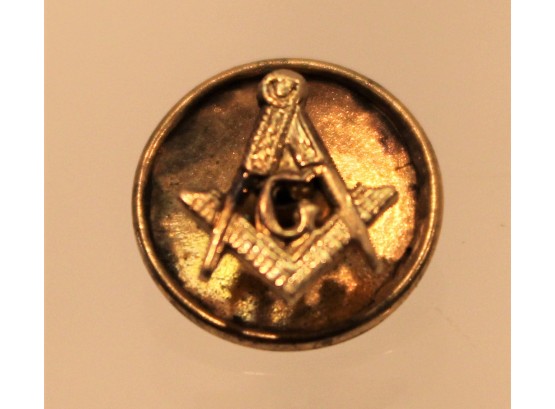 Vintage 10K Yellow Gold Masonic Freemason Pin - Compass / G