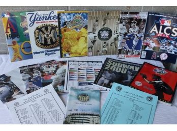 New York Yankees World Series Souvenir Programs From 1996, 1987, 2000, 2009 Etc.