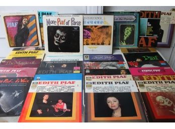 Massive Collection Of 28 Edith Piaf Records